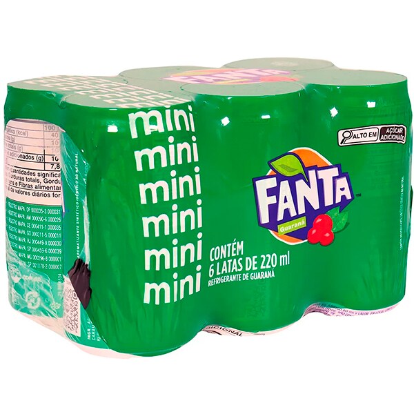 Refrigerante Fanta Guaraná, 220ml, Pack com 6 unidades, Coca-Cola - PT 1 UN