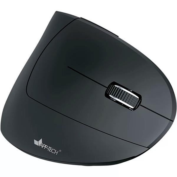 Mouse sem fio ergonômico, Preto, 1600dpi, MWE600, App-tech + Pilha Alcalina Palito, AAA, Duracell - CX 1 UN