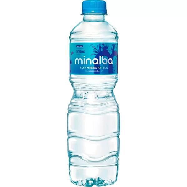 Água Mineral sem gás, 510ml, Pack com 12 unidades, Minalba - PT 12 UN