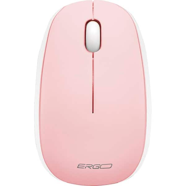 Mouse sem fio, 1200 DPI, Rosa, MW7051P, Ergo + Pilha Alcalina Duracell Palito AAA CX 1 UN