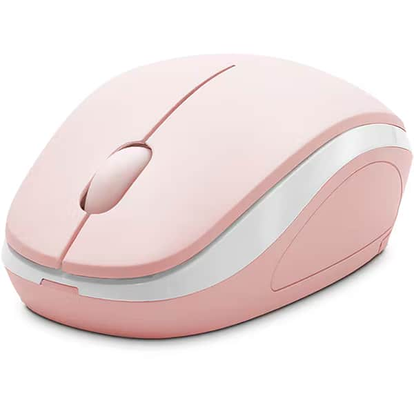 Mouse sem fio, 1200 DPI, Rosa, MW7051P, Ergo + Pilha Alcalina Duracell Palito AAA CX 1 UN