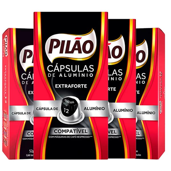 Kit com 40 Café Pilão Cápsula Extraforte, Compatível com Cafeteira Nespresso - CX 1 UN