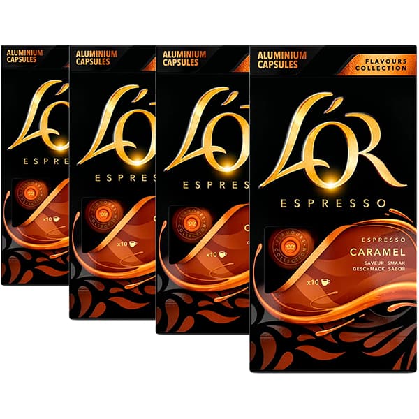 Kit com 40 Cápsula de café Lór, Caramelo, Compatível com Cafeteira Nespresso - CX 1 UN
