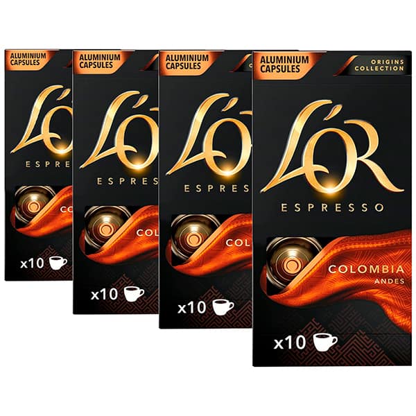 Kit com 40 Cápsula de café Lór, Colombia, Compatível com Cafeteira Nespresso - CX 1 UN