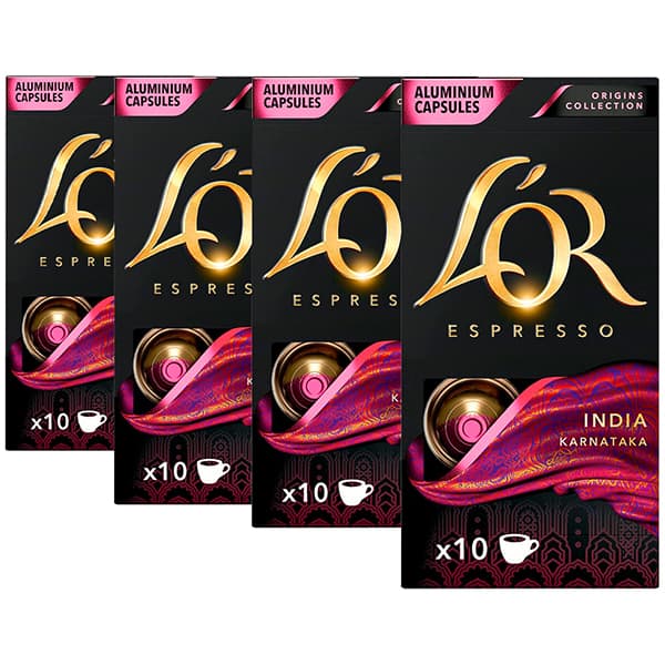 Kit com 40 Cápsula de café Lór, Ìndia, Compatível com Cafeteira Nespresso - CX 1 UN
