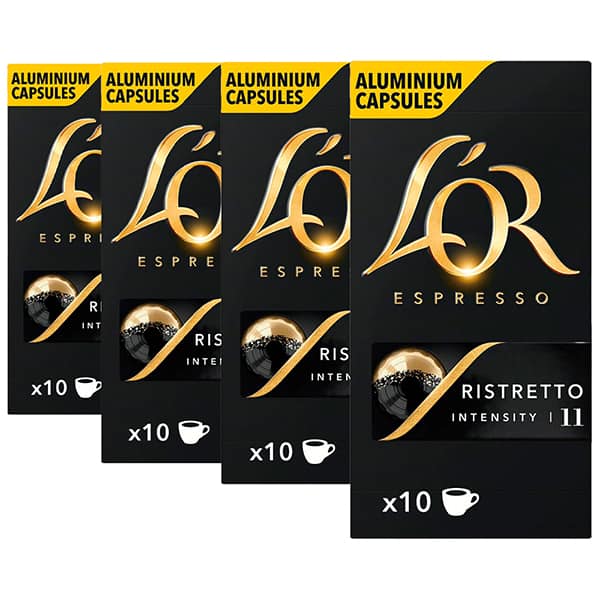 Kit com 40 Cápsula de café Lór, Ristretto, Compatível com Cafeteira Nespresso - CX 1 UN