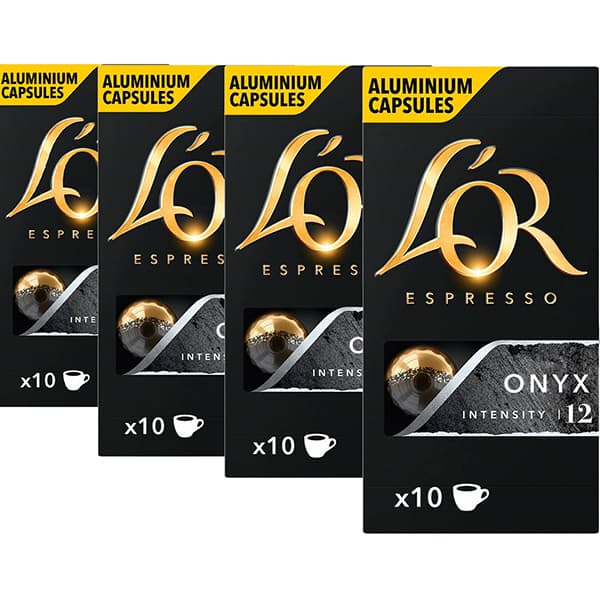 Kit com 40 Cápsula de café Lór, Onyx, Compatível com Cafeteira Nespresso - CX 1 UN