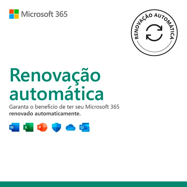 Microsoft 365 Family com Renovação Automática, 1 licença para até 6 usuários Assinatura 15 meses + Kaspersky Antivírus Premium para 5 dispositivos Licença 12 meses - Digital para DOWNLOAD 1 UN