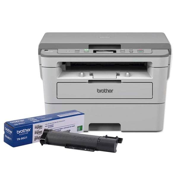 Impressora Multifuncional Laser Brother DCP-B7520DW, Monocromática, Impressão Duplex, Wi-fi, Conexão Ethernet, Conexão USB, 110v + Cartucho toner para Brother, Preto, TNB021BR, Brother - CX 1 UN