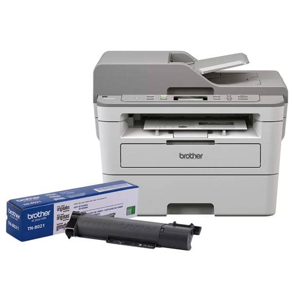 Impressora Multifuncional Laser Brother, DCP B7535DW, Monocromática, Impressão Duplex, Wi-fi, Conexão Ethernet, Conexão USB, 110v + Cartucho toner para Brother, Preto, TNB021BR, Brother - CX 1 UN