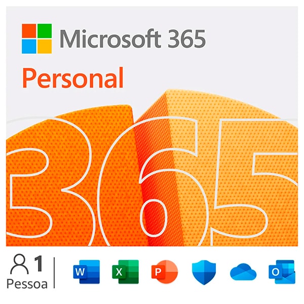 Microsoft 365 Personal 1 licença para 1 usuário Assinatura 3 meses + Kaspersky Antivírus Premium para 1 dispositivo Licença 3 meses - Digital para DOWNLOAD 1 UN