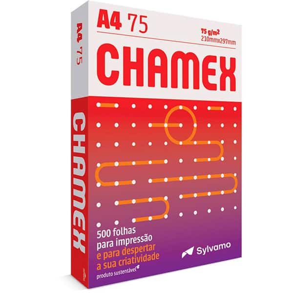 Papel Chamex Sulfite A4, 75g, 210mmx297mm + Cartucho de Tinta 667 Preto Original (3YM79AB) Para HP DeskJet Ink Advantage 2376, 2776, 6476, HP - PT 1 UN