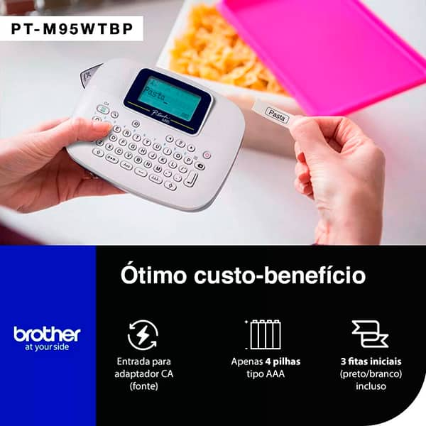 Rotulador eletrônico branco PTM95WT Brother CX 1 UN