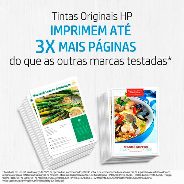 Cartucho de Tinta HP 668 Preto Original (7FP37VL) para HP DeskJet Ink Advantage 2975 + Cartucho de Tinta HP 668 Colorido Original (7FP36VL) para HP DeskJet Ink Advantage 2975 CX 1 UN