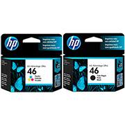 Cartucho de Tinta HP 46 Preto Original CZ637AL + Cartucho de Tinta 46 Colorido Original CZ638AL HP - CX 1 UN Cartucho de Tinta HP 46 Preto Original CZ637AL + Cartucho de Tinta 46 Colorido Original CZ638AL HP - CX 1 UN