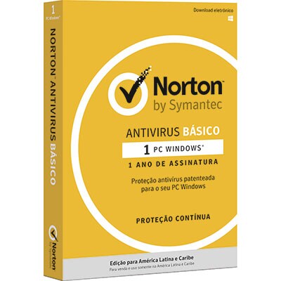 Norton Antivírus Básico 1 dispositivo, Licença 12 meses, NortonLifeLock - CX 1 UN