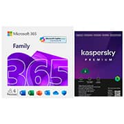 Microsoft 365 Family com Copilot: 1 licença para até 6 usuários Assinatura 12 meses e Kaspersky Antivírus Premium para 5 dispositivos Licença 12 meses - Digital para DOWNLOAD - 1 UN Microsoft 365 Family com Copilot: 1 licença para até 6 usuários Assinatura 12 meses e Kaspersky Antivírus Premium para 5 dispositivos Licença 12 meses - Digital para DOWNLOAD - 1 UN