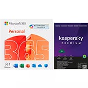 Microsoft 365 Personal com Copilot: 1 Licença, Assinatura 12 meses + Kaspersky Antivírus Premium, 1 dispositivo Licença 12 meses - Digital para DOWNLOAD 1 UN Microsoft 365 Personal com Copilot: 1 Licença, Assinatura 12 meses + Kaspersky Antivírus Premium, 1 dispositivo Licença 12 meses - Digital para DOWNLOAD 1 UN