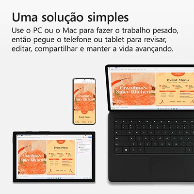 Microsoft 365 Family 1 licença para até 6 usuários Assinatura 15 meses e Kaspersky Antivírus Premium para 5 dispositivos Licença 12 meses - Digital para DOWNLOAD 1 UN