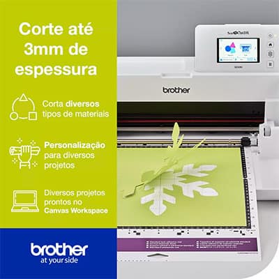 Máquina para recorte com Scanner, 110v, SDX85 + Esteira adesiva de baixa aderência, 30x30 cm, CADXMATLOW12, Brother - CX 1 UN