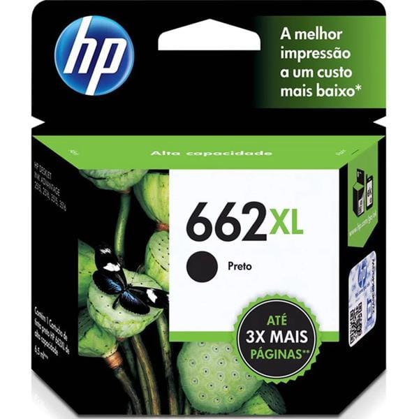 Cartucho HP 662XL Preto Original (CZ105AB) + Cartucho HP 662XL Colorido Original (CZ106AB) - CX 1 UN