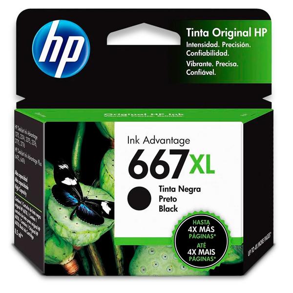 Cartucho HP 667XL Preto Original (3YM81AB) + Cartucho HP 667XL Colorido Original (3YM80AL) - CX 1 UN