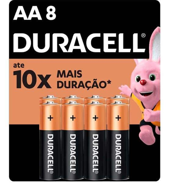 Pilha alcalina palito AAA, com 16 unidades + Pilha alcalina palito AA, com 8 unidades, Duracell - PT 1 UN