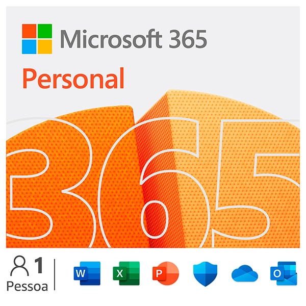 Microsoft 365 Personal 1 dispositivo, Assinatura 15 meses + Kaspersky Antivírus Premium, 1 dispositivo Licença 12 meses - Digital para DOWNLOAD 1 UN