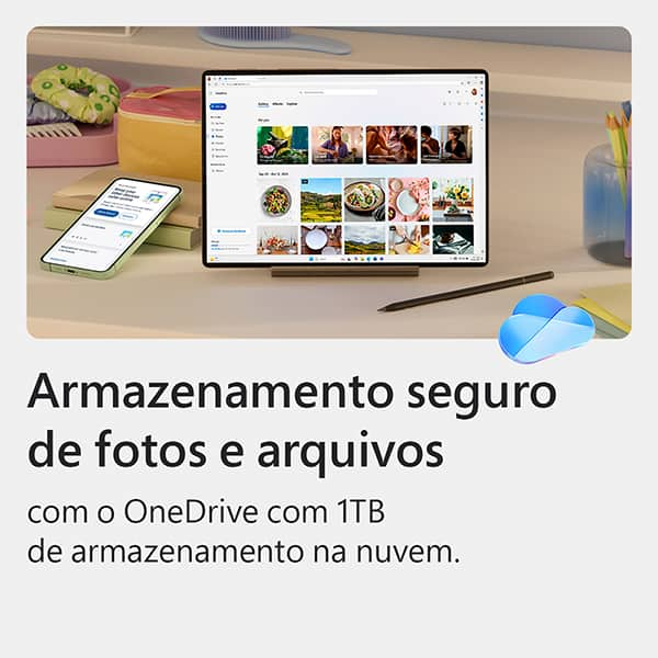 Microsoft 365 Personal com Copilot: 1 usuário até 5 dispositivos, Assinatura 15 meses + Kaspersky Antivírus Premium, 1 dispositivo Licença 12 meses - Digital para DOWNLOAD - 1 UN