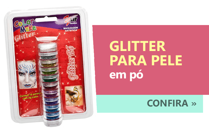 Glitter para pele em pó