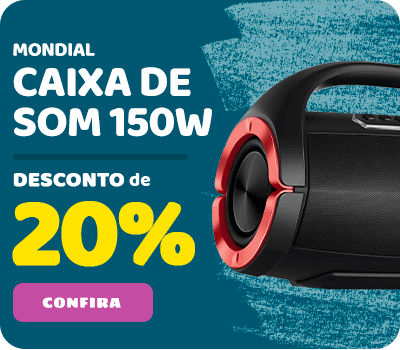 Caixa de som Bluetooth Mondial