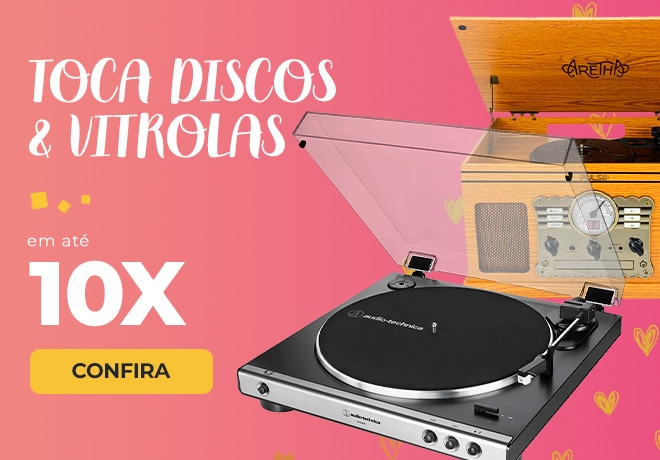 Vitrolas e Toca Discos em até 10x