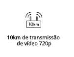 10km de transmissão 
                                                  de vídeo 720p