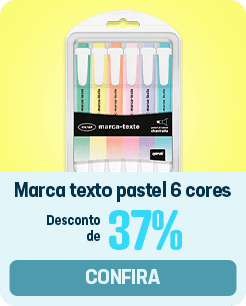 Pincel marca texto 6 cores sortido pastel HY56300 Oval