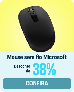 Mouse sem fio Óptico Wireless Mobile 1850 preto MFT U7Z-00008 Microsoft