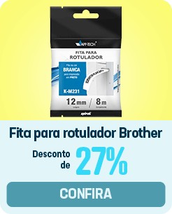 Fita para rotulador Brother, 12mm x 8m, Branca, Escrita preta, K-M231, App-tech