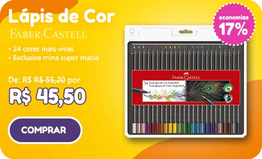 Lápis de Cor EcoLápis SuperSoft 24 Cores Faber-Castell