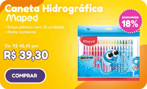 Caneta Hidrográfica Color Peps Ocean Polvo, 36 cores, 845936, Maped