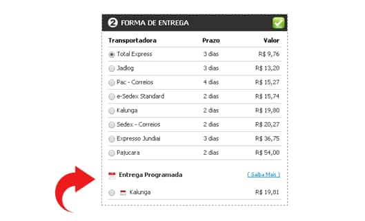 Como comprar com entrega programada