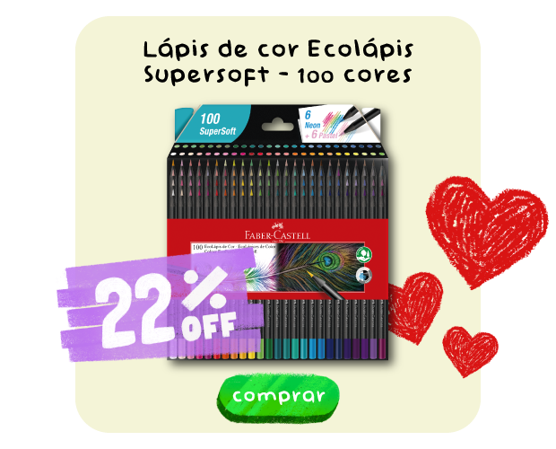 Lápis De Cor redondo Supersoft, 100 Cores, Faber-Castell