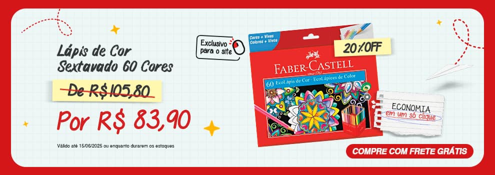 Promoção Lápis de cor 60 cores
